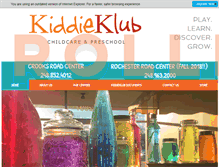 Tablet Screenshot of kiddieklub.com